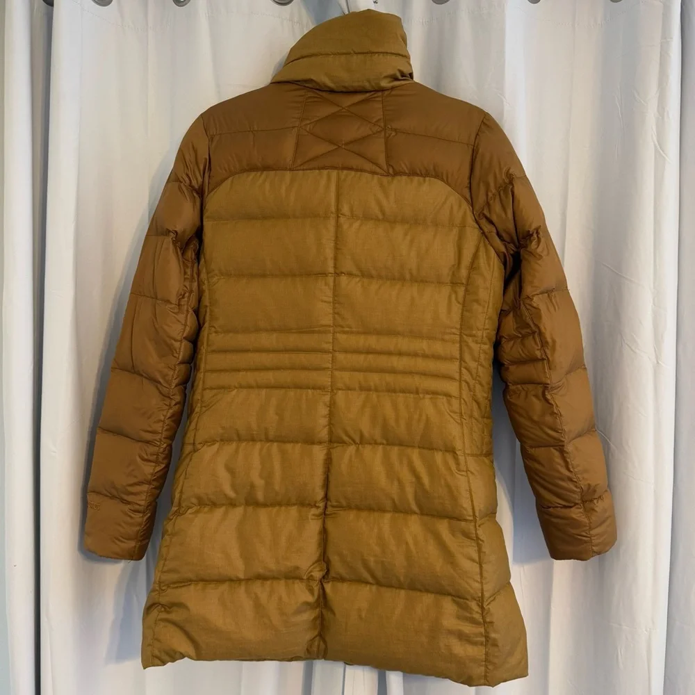 Marmot Alderbrook 700 Fill Down Parka Golden Honeycomb Winter Coat Womens Medium - Picture 3 of 16